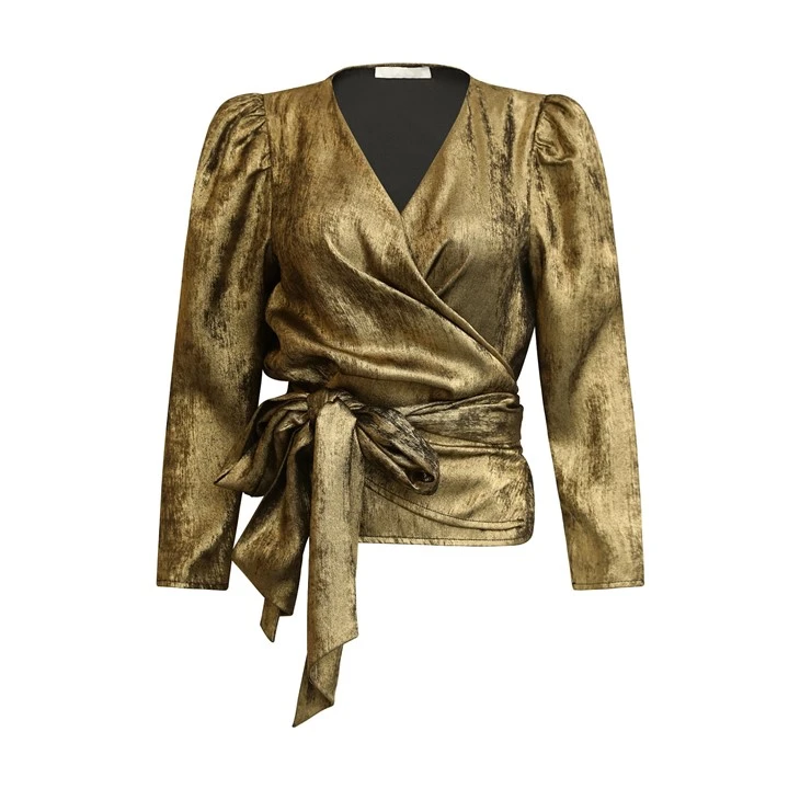 Long Sleeves Golden Blouse Long Sleeves Golden Blouse